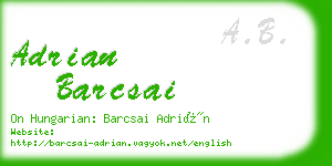 adrian barcsai business card